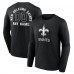 Футболка с длинным рукавом New Orleans Saints Black Personalized Name & Number Monochrome