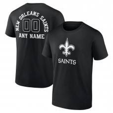 Именная футболка New Orleans Saints Black Monochrome