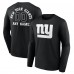 New York Giants Black Personalized Name & Number Monochrome Long Sleeve T-Shirt