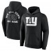 New York Giants Black Personalized Name & Number Pullover Hoodie