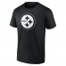 Pittsburgh Steelers Black Personalized Name & Number Monochrome T-Shirt