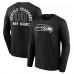 Seattle Seahawks Black Personalized Name & Number Monochrome Long Sleeve T-Shirt
