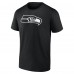 Seattle Seahawks Black Personalized Name & Number Monochrome T-Shirt
