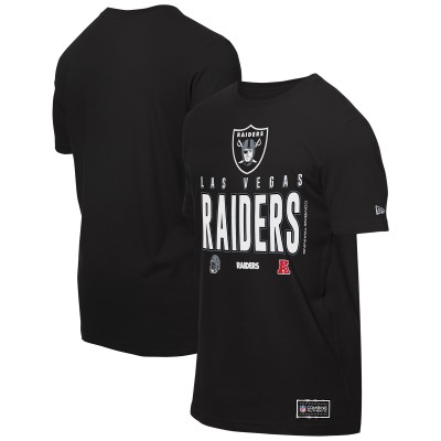 Las Vegas Raiders New Era Black 2025 NFL Training Camp T-Shirt