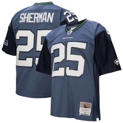 Джерси Seattle Seahawks Richard Sherman Mitchell & Ness Blue 2011 Legacy Replica