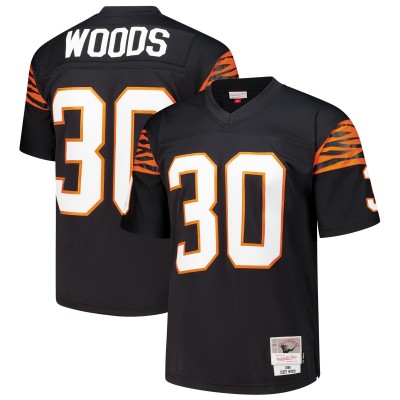 Джерси Cincinnati Bengals Ickey Woods Mitchell & Ness Black 1988 Legacy Replica