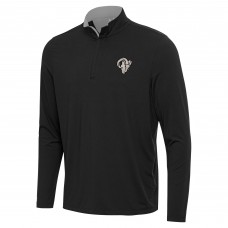 Los Angeles Rams Antigua Content Quarter-Zip Pullover Top - Black