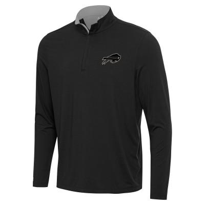 Buffalo Bills Antigua Black Content Quarter-Zip Pullover Top