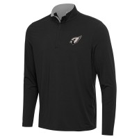 Arizona Cardinals Antigua Black Content Quarter-Zip Pullover Top