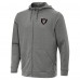 Las Vegas Raiders Antigua Heather Black Effortless Full-Zip Hoodie Jacket