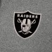 Las Vegas Raiders Antigua Heather Black Effortless Full-Zip Hoodie Jacket