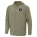 Las Vegas Raiders Antigua Olive Effortless Full-Zip Hoodie Jacket