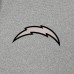 Los Angeles Chargers Antigua Heather Gray Effortless Full-Zip Hoodie Jacket