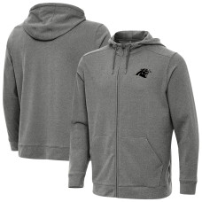 Толстовка Carolina Panthers Antigua Heather Black Effortless Full-Zip Jacket