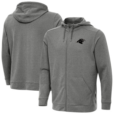 Толстовка Carolina Panthers Antigua Heather Black Effortless Full-Zip Jacket