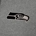 Seattle Seahawks Antigua Heather Black Effortless Full-Zip Hoodie Jacket