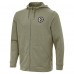 Pittsburgh Steelers Antigua Olive Effortless Full-Zip Hoodie Jacket