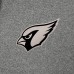 Arizona Cardinals Antigua Heather Black Effortless Full-Zip Hoodie Jacket