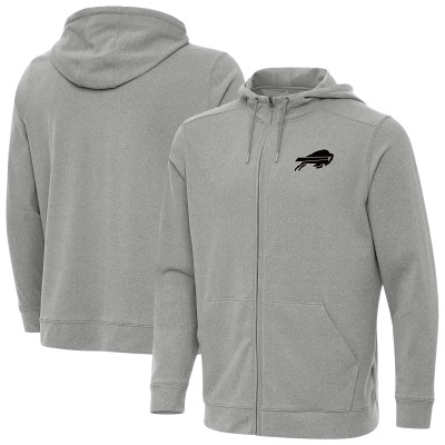 Толстовка Buffalo Bills Antigua Heather Gray Effortless Full-Zip Jacket