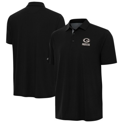 Green Bay Packers Antigua Black Era Polo
