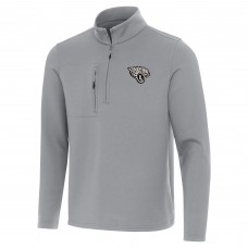 Jacksonville Jaguars Antigua Gray Insider Quarter-Zip Jacket