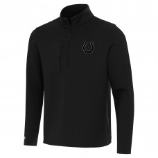 Indianapolis Colts Antigua Black Insider Quarter-Zip Jacket