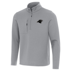 Куртка Carolina Panthers Antigua Gray Insider Quarter-Zip