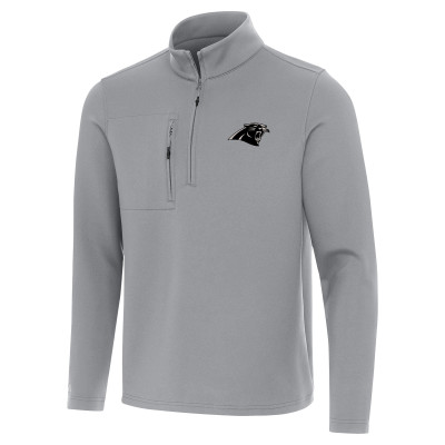 Куртка Carolina Panthers Antigua Gray Insider Quarter-Zip