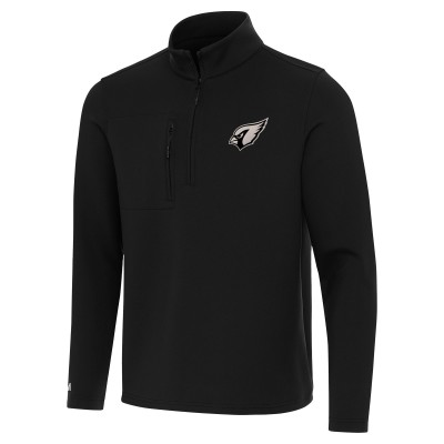 Arizona Cardinals Antigua Black Insider Quarter-Zip Jacket