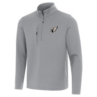 Arizona Cardinals Antigua Gray Insider Quarter-Zip Jacket