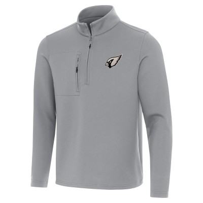 Arizona Cardinals Antigua Gray Insider Quarter-Zip Jacket