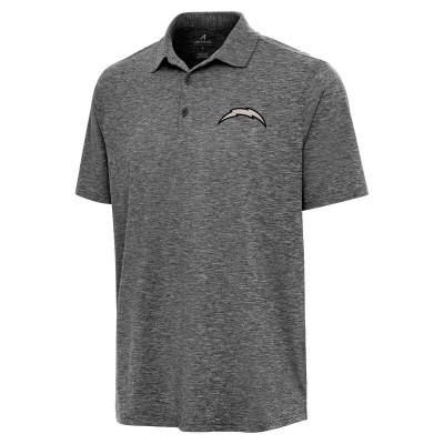 Los Angeles Chargers Antigua Heather Black Par 3 Polo