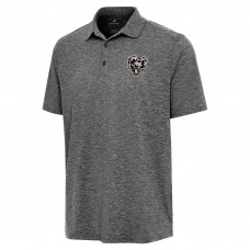 Chicago Bears Antigua Heather Black Par 3 Polo