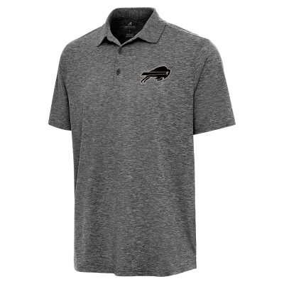 Buffalo Bills Antigua Heather Black Par 3 Polo