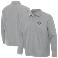 Куртка Denver Broncos Antigua Gray Pivot Full-Zip