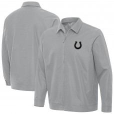 Indianapolis Colts Antigua Gray Pivot Full-Zip Jacket