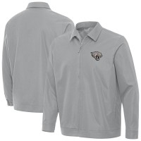 Jacksonville Jaguars Antigua Gray Pivot Full-Zip Jacket