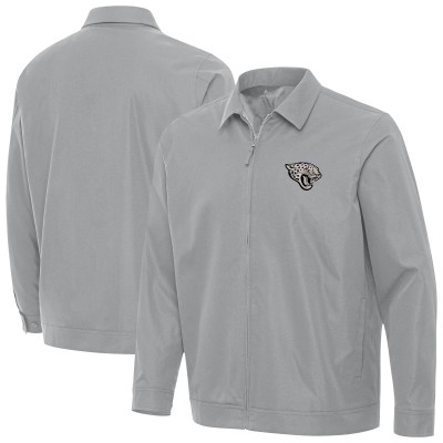 Jacksonville Jaguars Antigua Gray Pivot Full-Zip Jacket