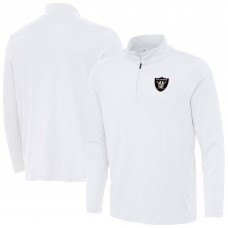 Las Vegas Raiders Antigua White Reprocess Quarter-Zip Top