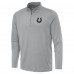 Indianapolis Colts Antigua Gray Reprocess Quarter-Zip Top
