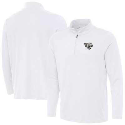 Jacksonville Jaguars Antigua White Reprocess Quarter-Zip Top