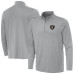 Las Vegas Raiders Antigua Gray Reprocess Quarter-Zip Top Las Vegas Raiders Antigua Gray Reprocess Quarter-Zip Top