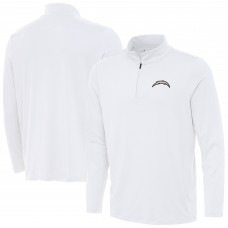 Los Angeles Chargers Antigua White Reprocess Quarter-Zip Top