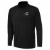 Miami Dolphins Antigua Black Reprocess Quarter-Zip Top