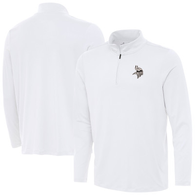 Minnesota Vikings Antigua Reprocess Quarter-Zip Top - White