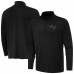 New England Patriots Antigua Black Reprocess Quarter-Zip Top
