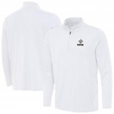 New Orleans Saints Antigua White Reprocess Quarter-Zip Top