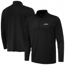 New York Jets Antigua Black Reprocess Quarter-Zip Top New York Jets Antigua Black Reprocess Quarter-Zip Top