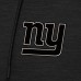 New York Giants Antigua Heather Black Spikes Raglan Quarter-Zip Hoodie
