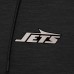 New York Jets Antigua Heather Black Spikes Raglan Quarter-Zip Hoodie